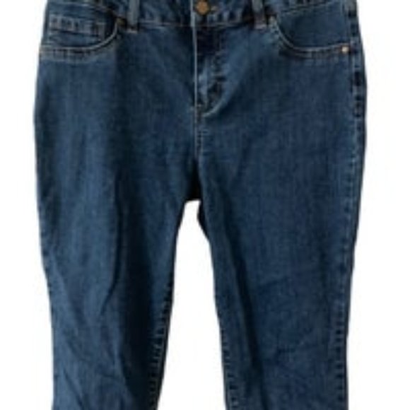 d. jeans Denim - d. jeans    Women's Cropped Mid Rise Jeans    Medium Wash    size 10